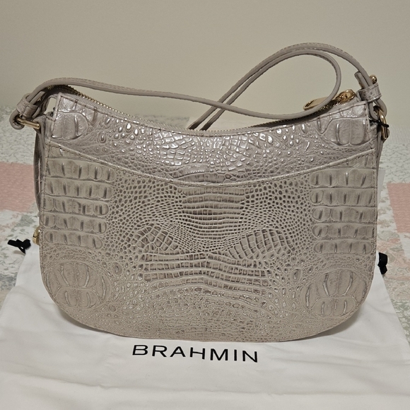 Brahmin Shayna Crossbody Bag And Ady Wallet Set In Oyster Mini Melbourne - Picture 5 of 16